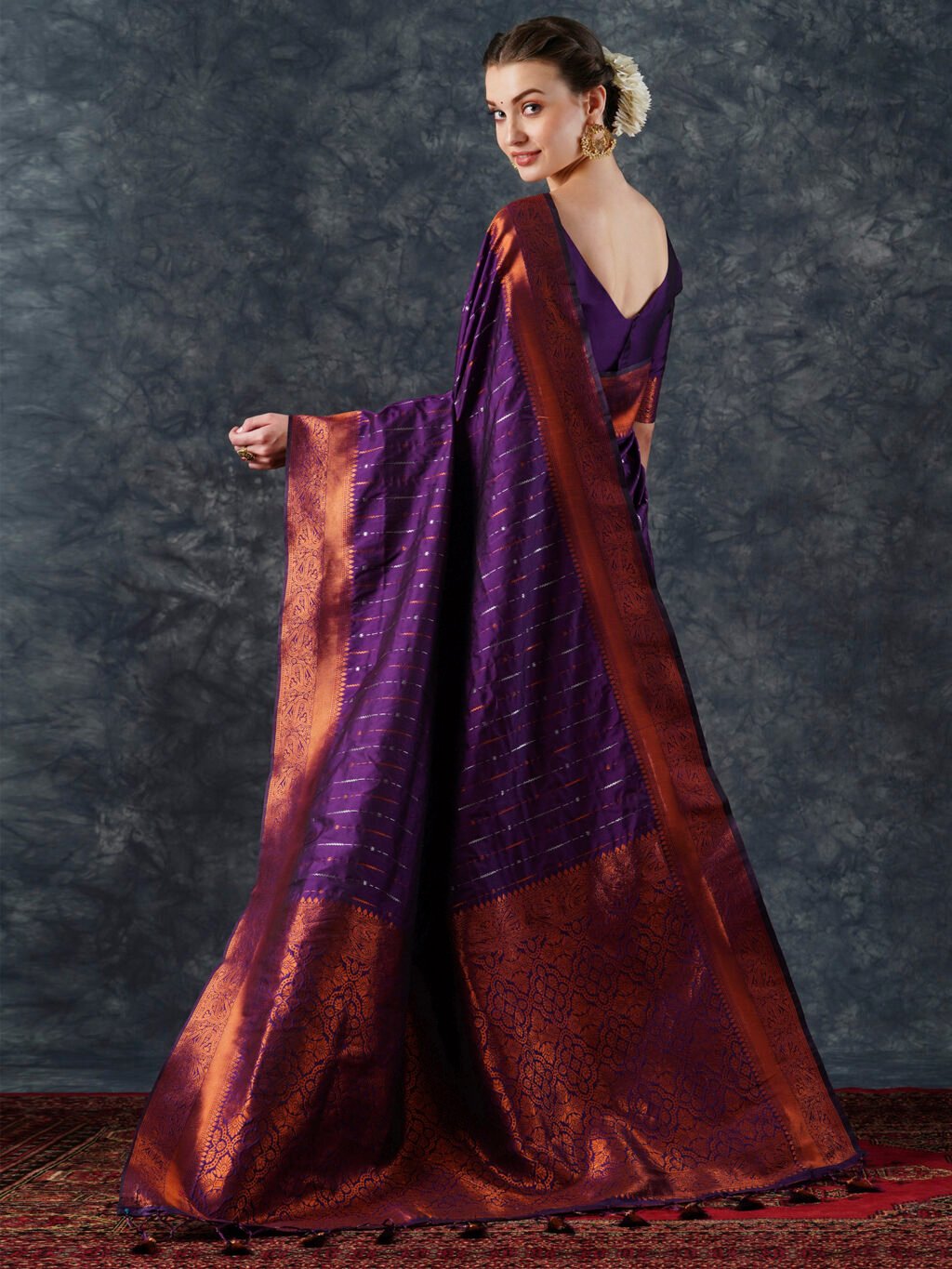 showcasing the beauty and craftsmanship of Festive Saree.