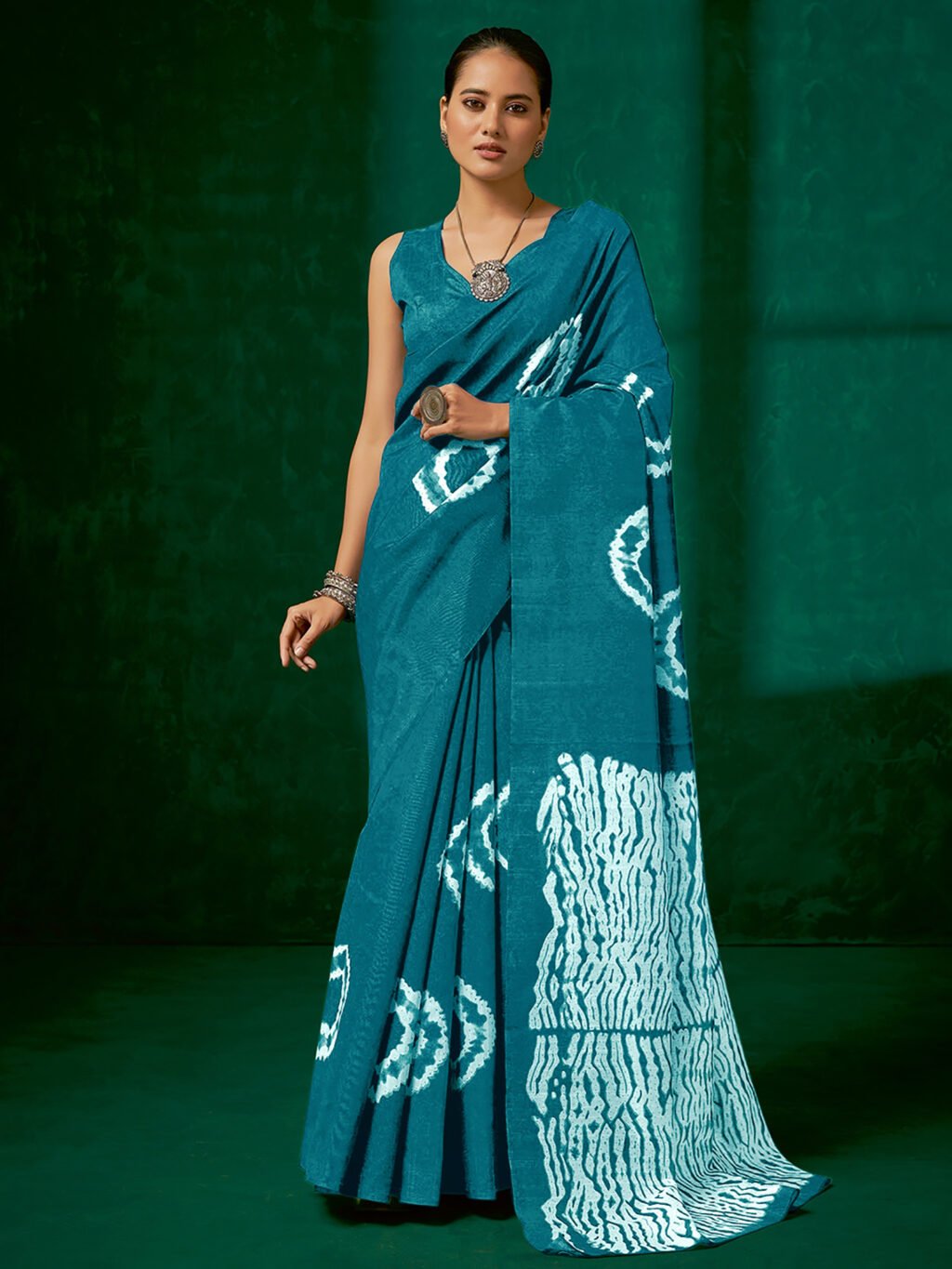 Image of Blue Silk Saree