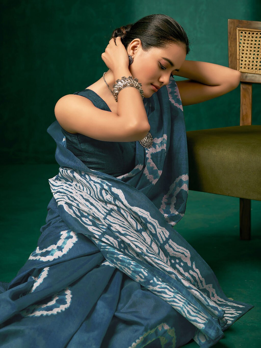 showcasing the beauty and craftsmanship of Silk Saree.