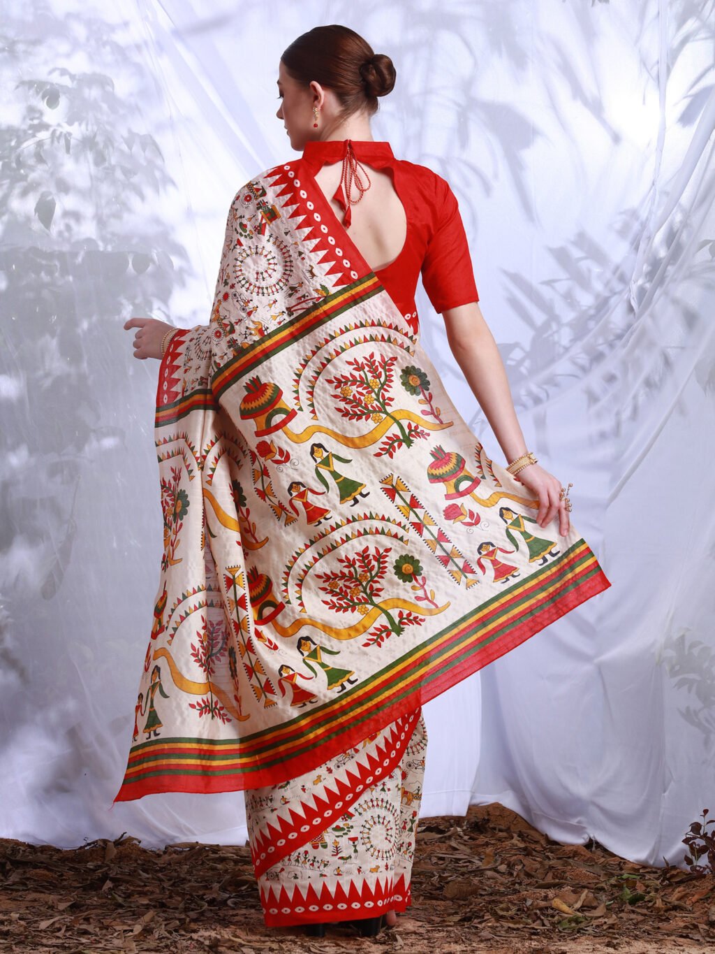 showcasing the beauty and craftsmanship of Festive Saree.