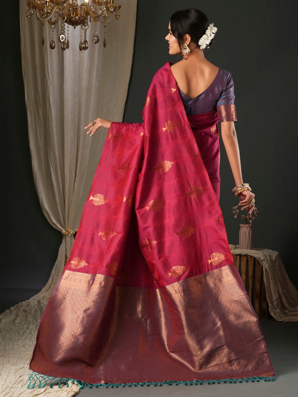 showcasing the beauty and craftsmanship of Party Wear Saree.