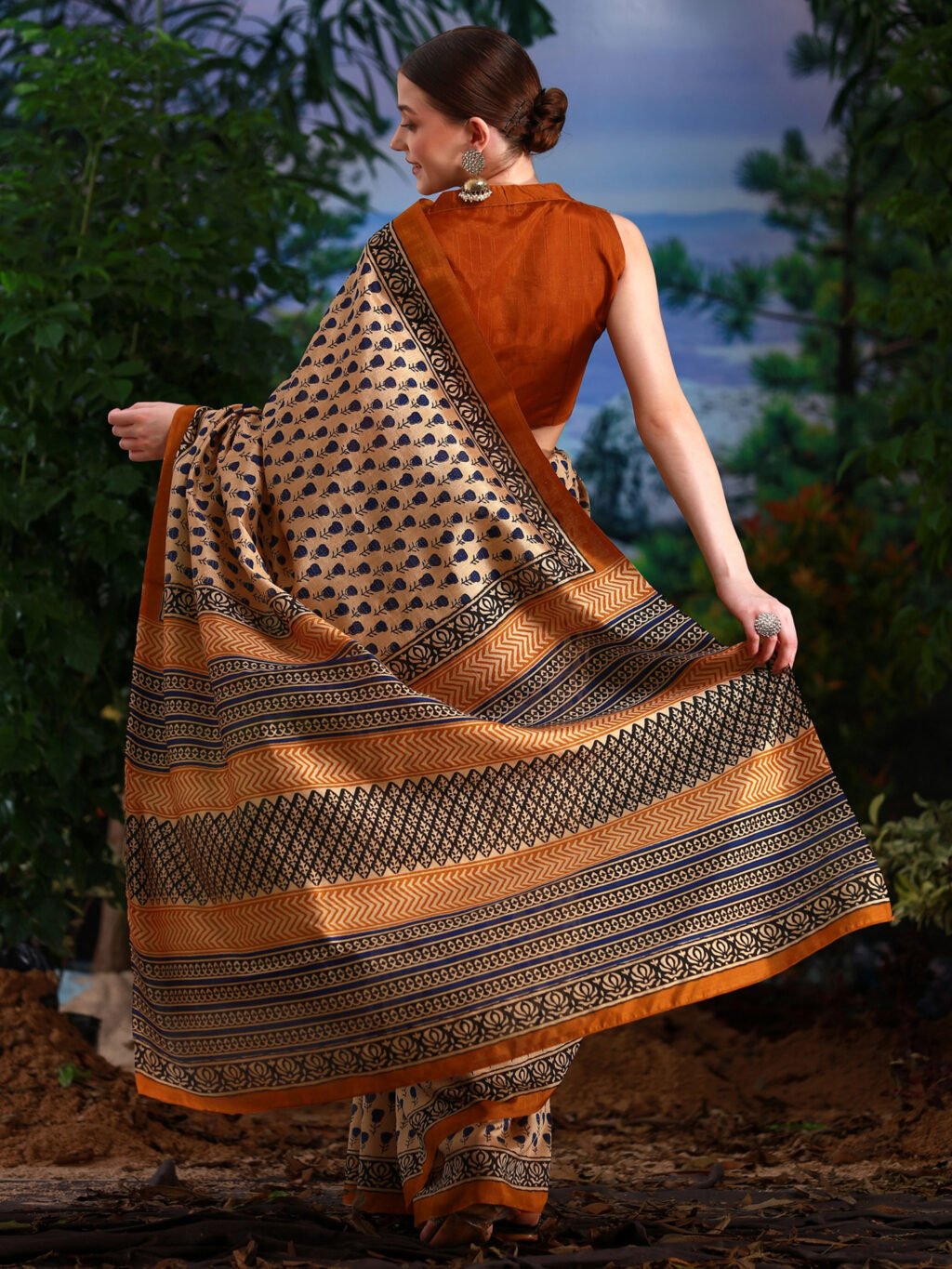 showcasing the beauty and craftsmanship of Traditional Saree.