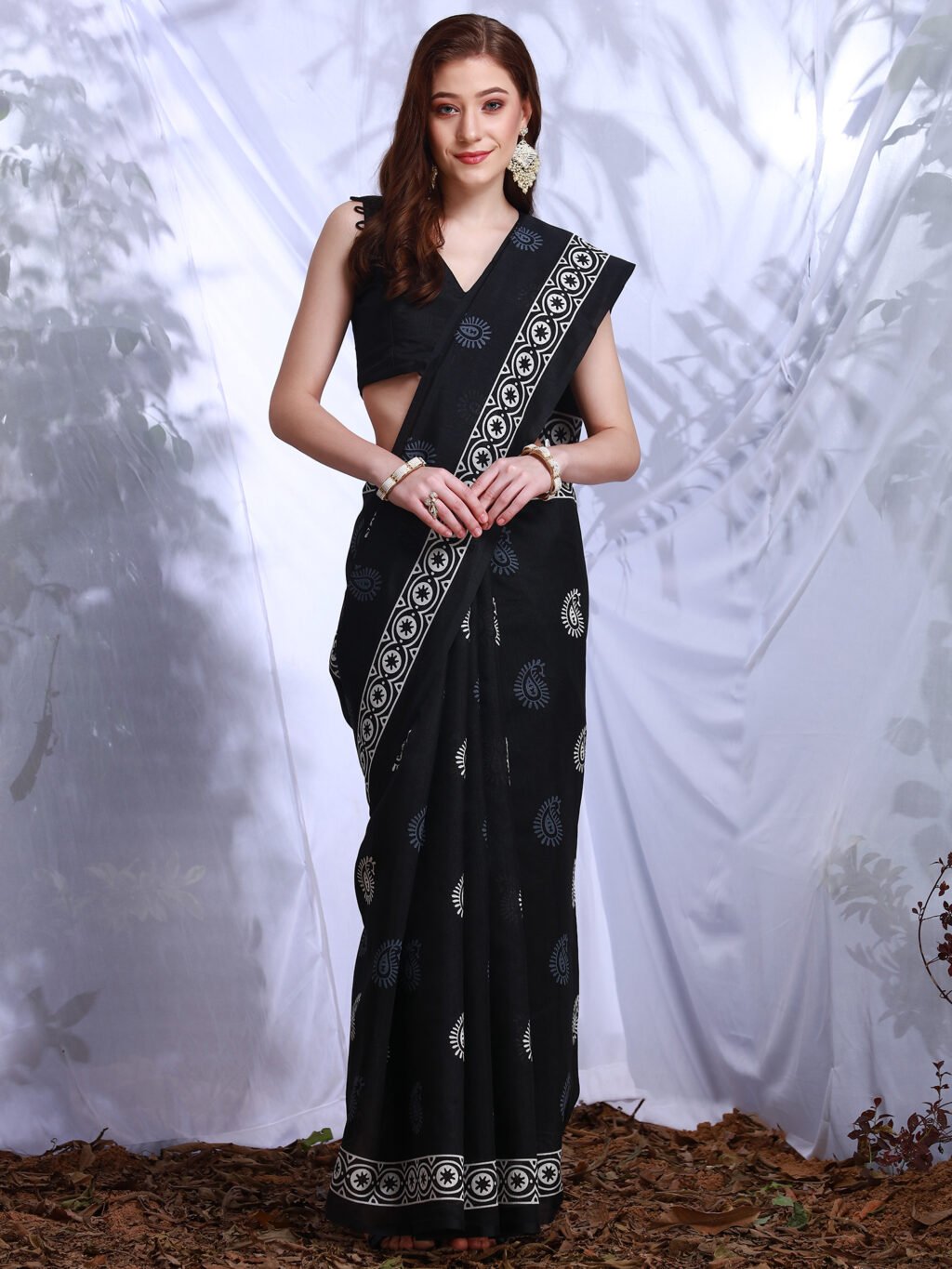 Image of Black Silk Saree