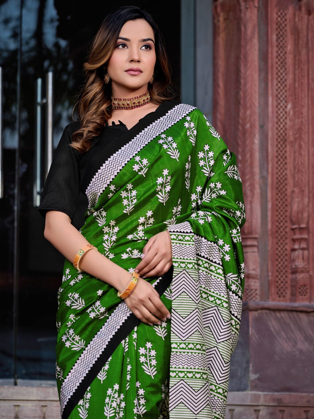 showcasing the beauty and craftsmanship of Festive Saree.