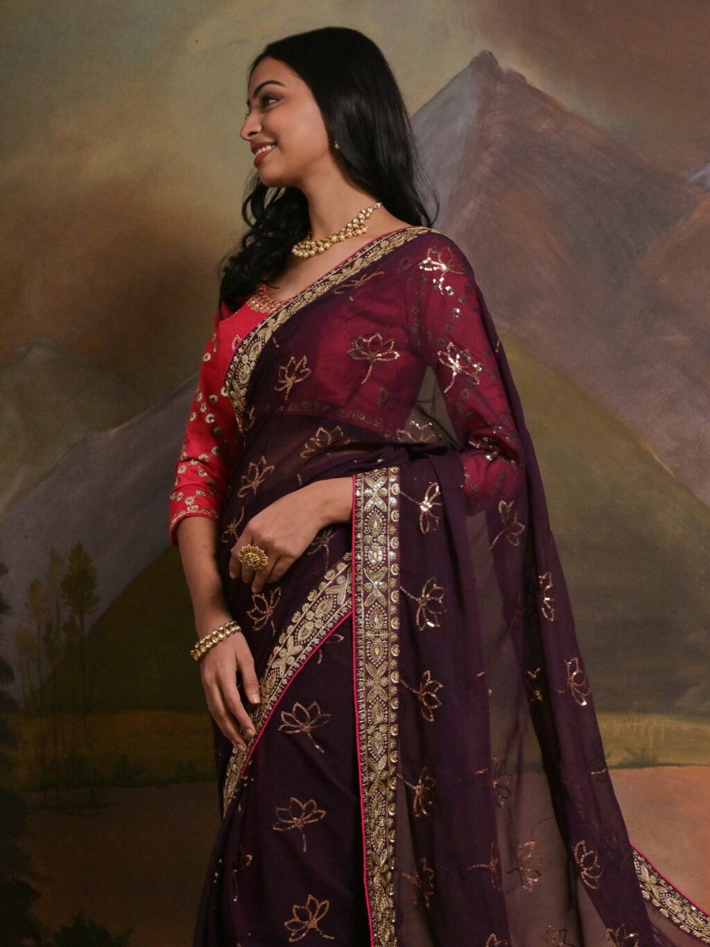 showcasing the beauty and craftsmanship of Festive Saree.