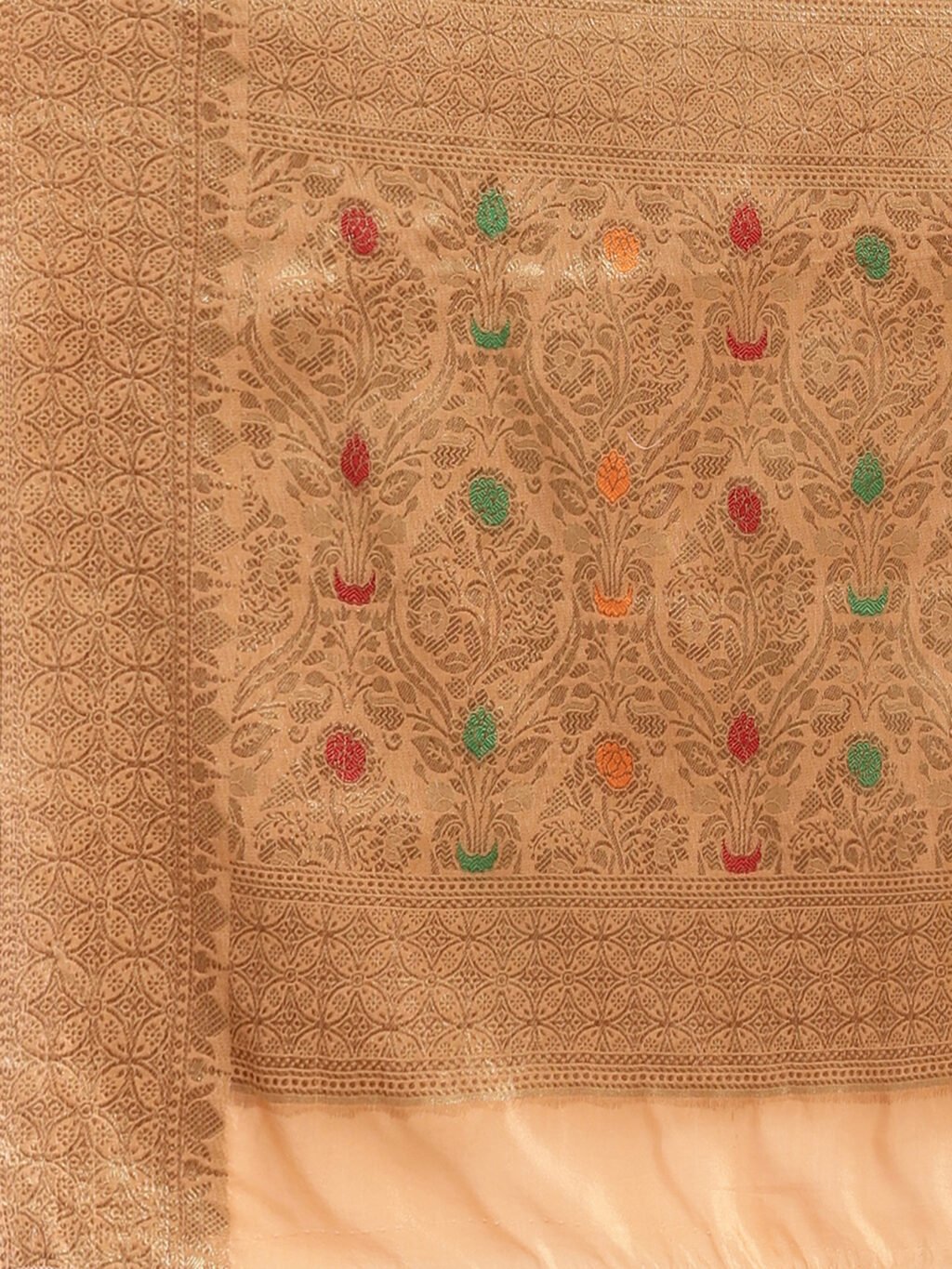 Orange Silk Saree - Image 4