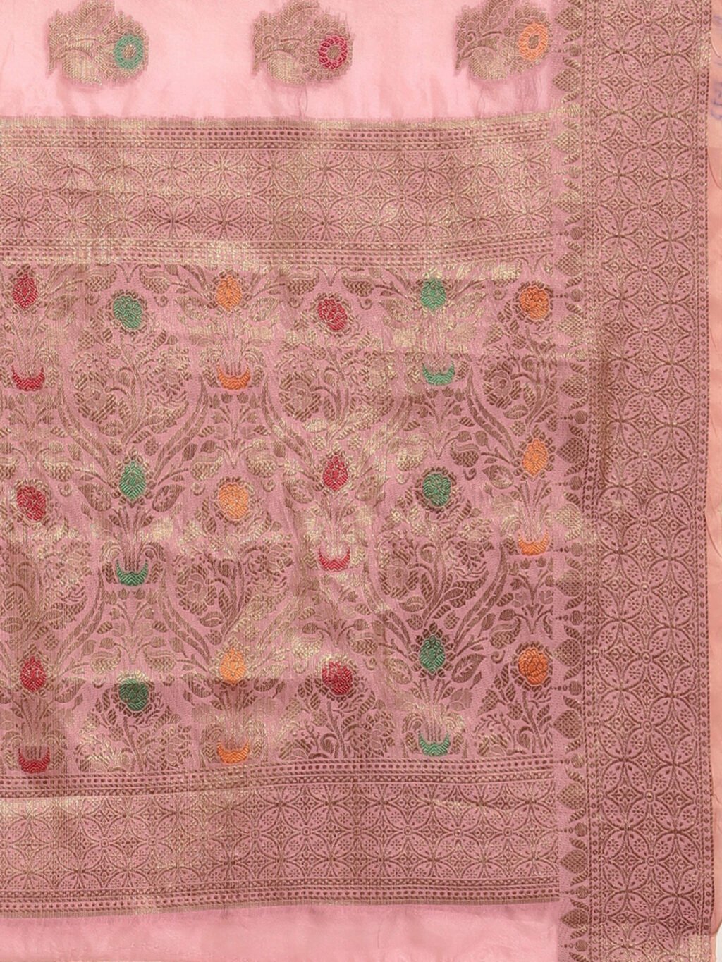 Pink Silk Saree - Image 4