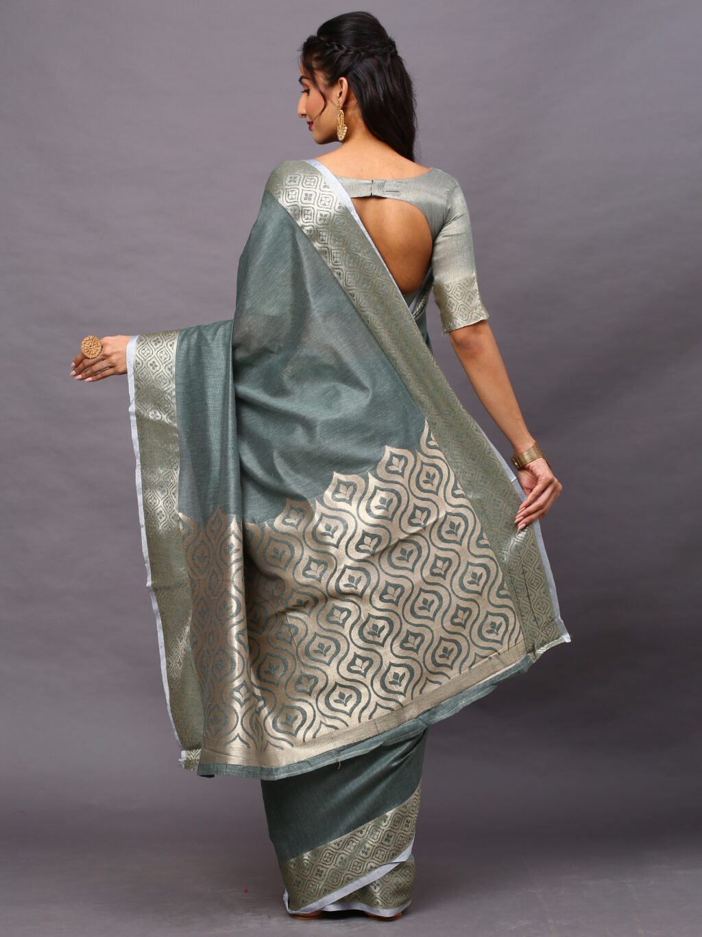 showcasing the beauty and craftsmanship of Designer Saree.