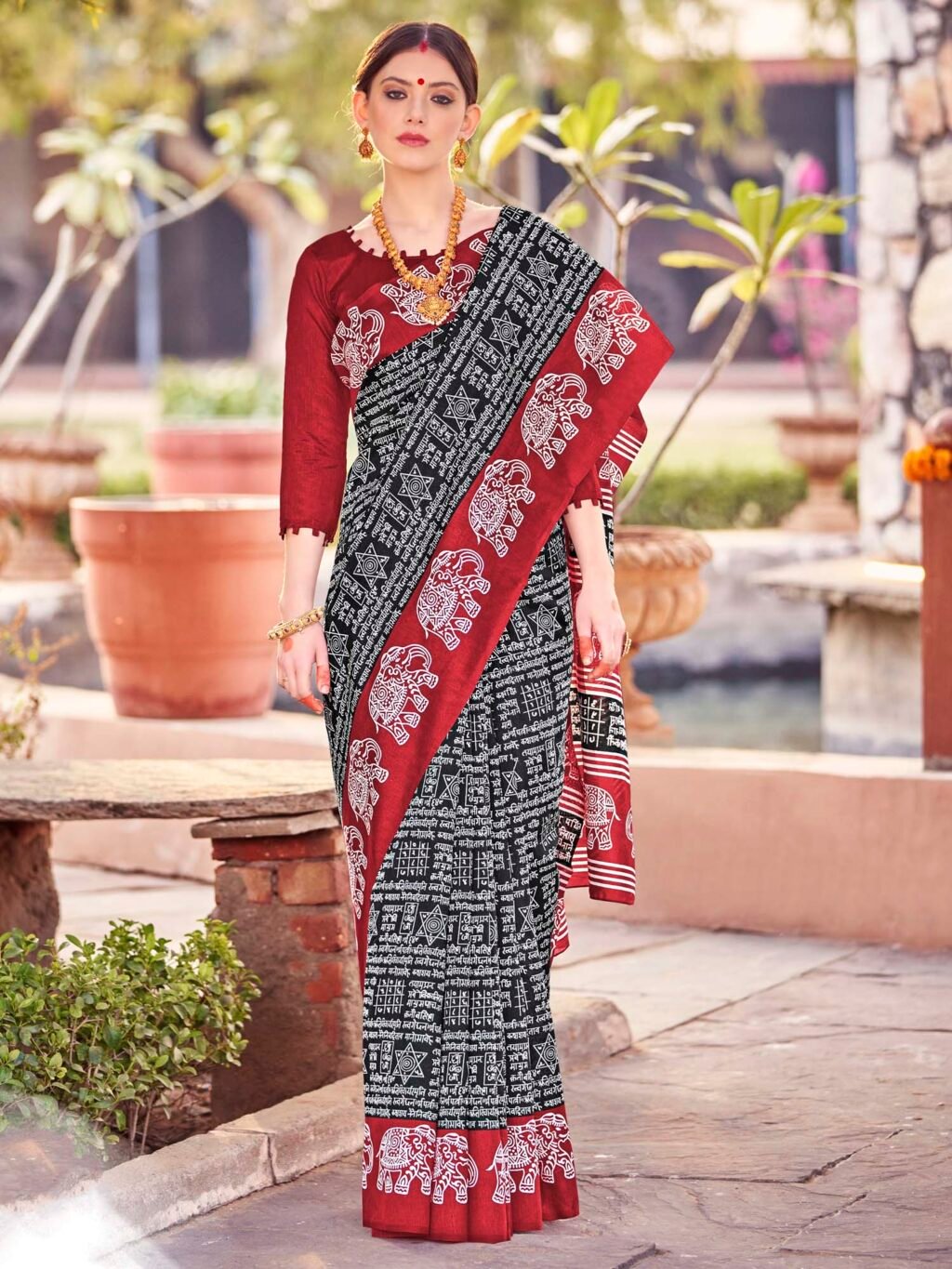 Image of Black Silk Saree