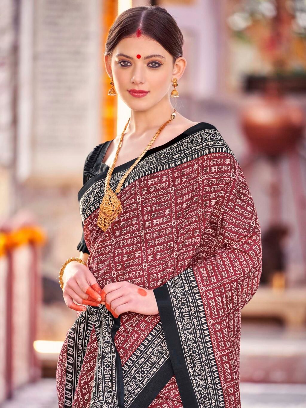 showcasing the beauty and craftsmanship of Traditional Saree.