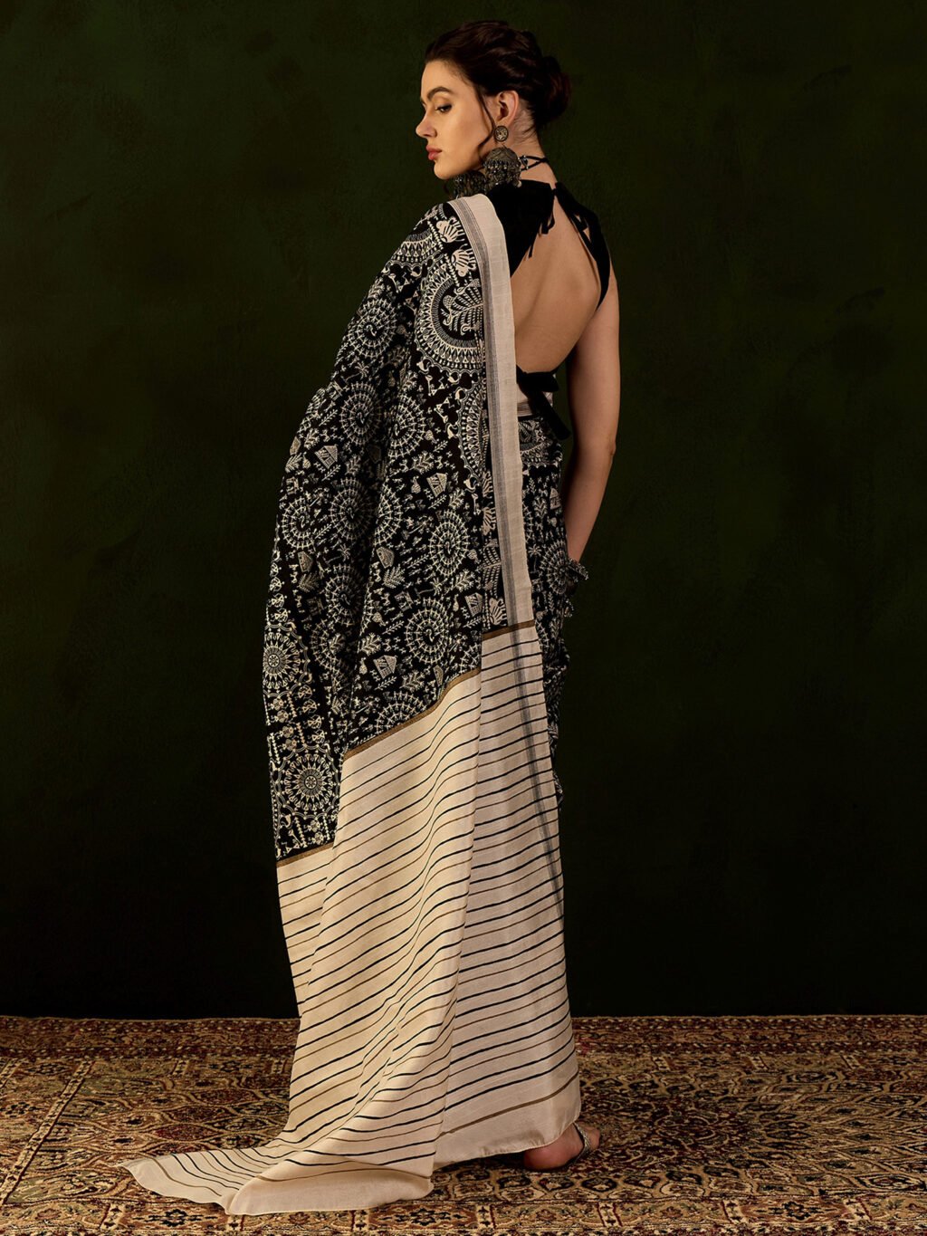 showcasing the beauty and craftsmanship of Party Wear Saree.