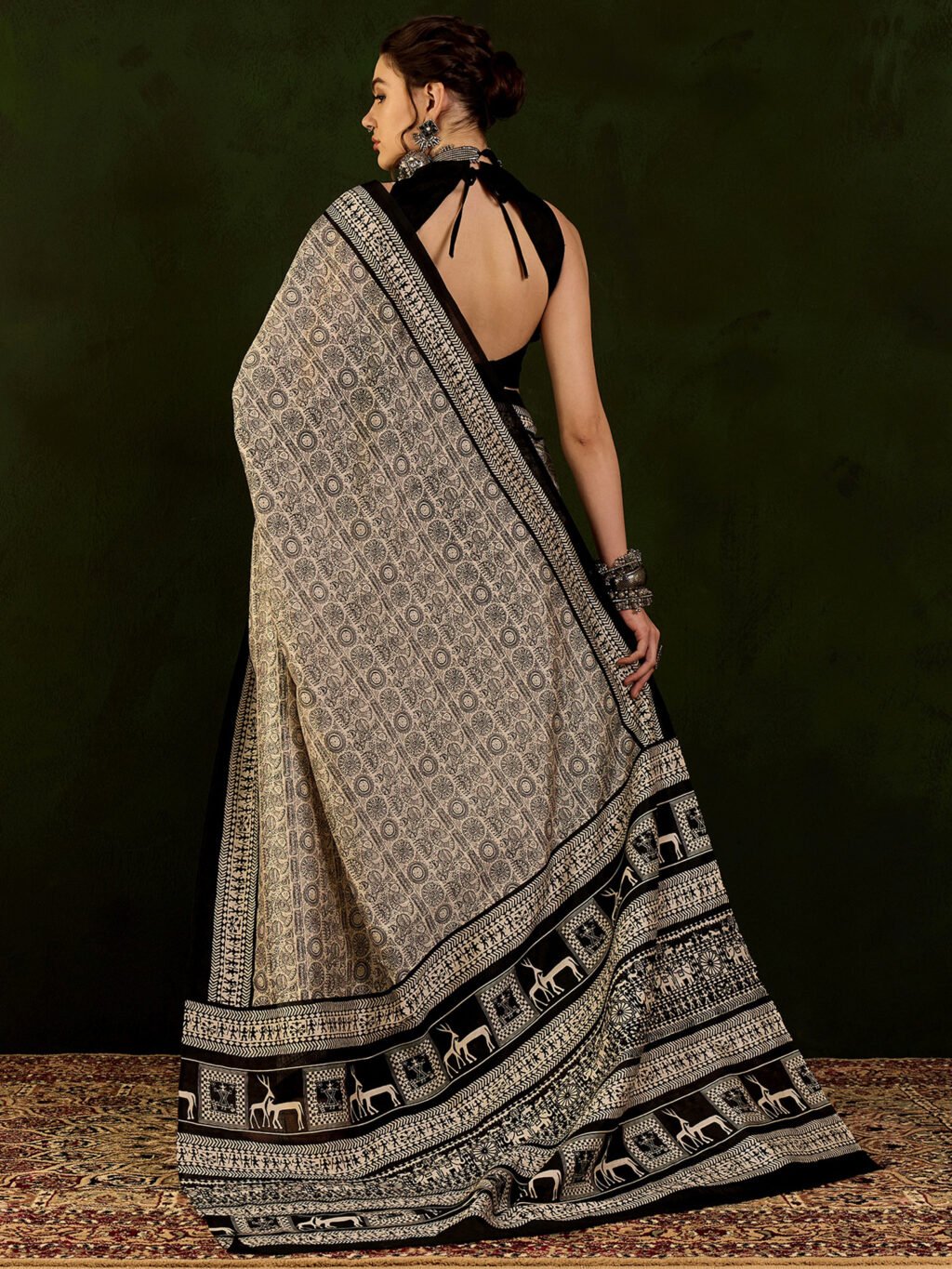 showcasing the beauty and craftsmanship of Festive Saree.