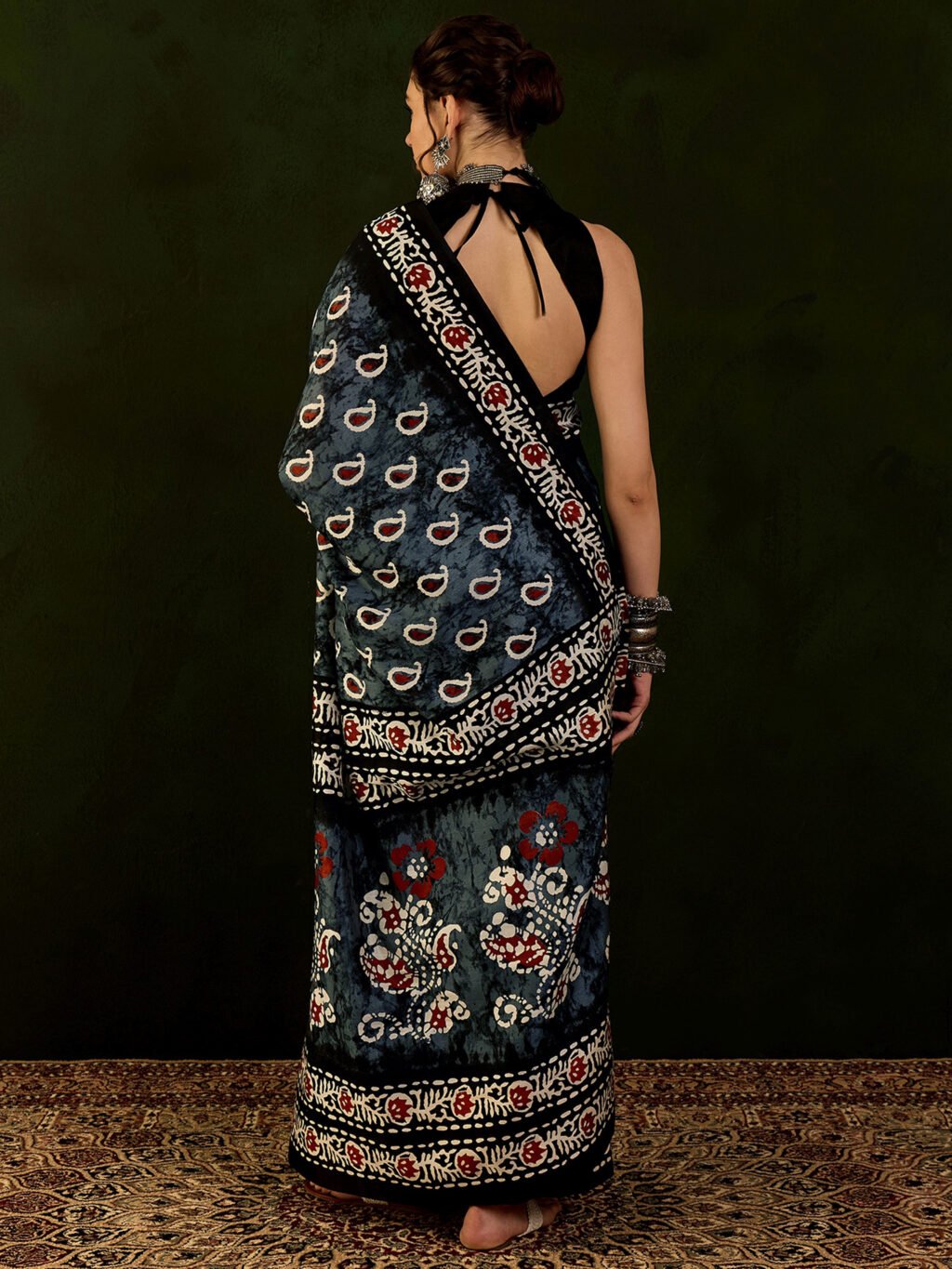showcasing the beauty and craftsmanship of Silk Saree.