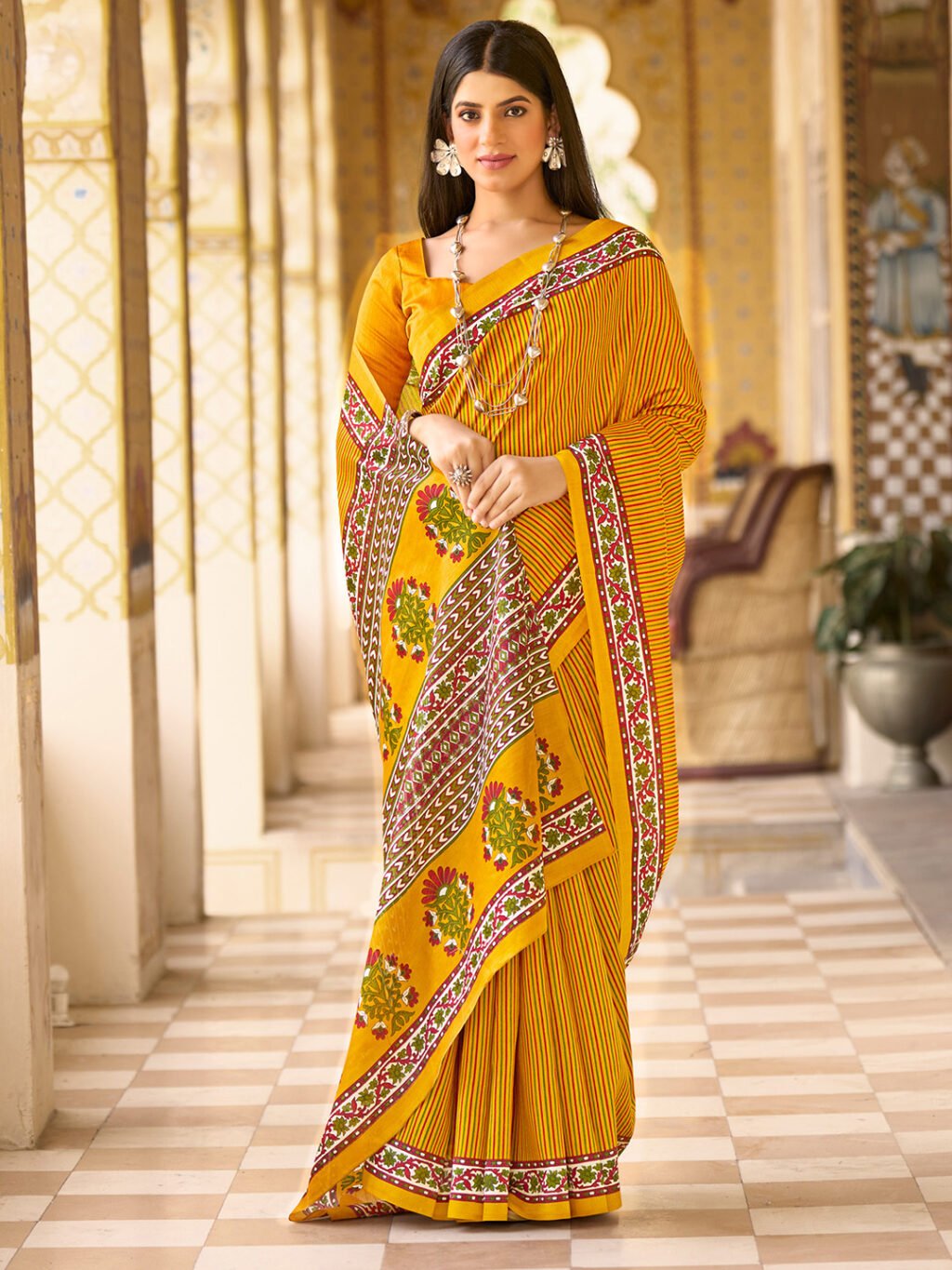 showcasing the beauty and craftsmanship of Designer Saree.