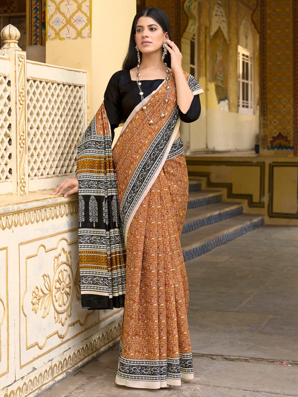 showcasing the beauty and craftsmanship of Festive Saree.