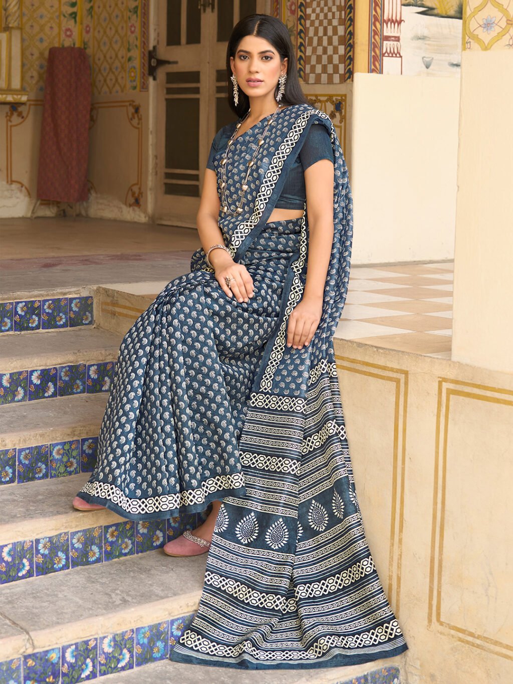 showcasing the beauty and craftsmanship of Festive Saree.