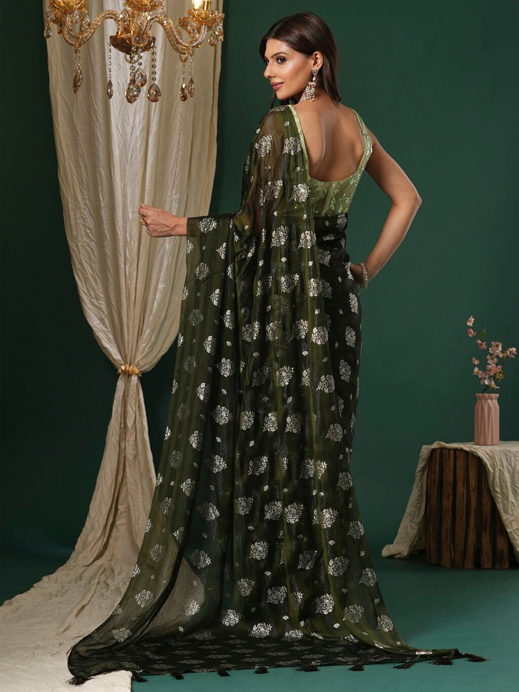 showcasing the beauty and craftsmanship of Silk Saree.