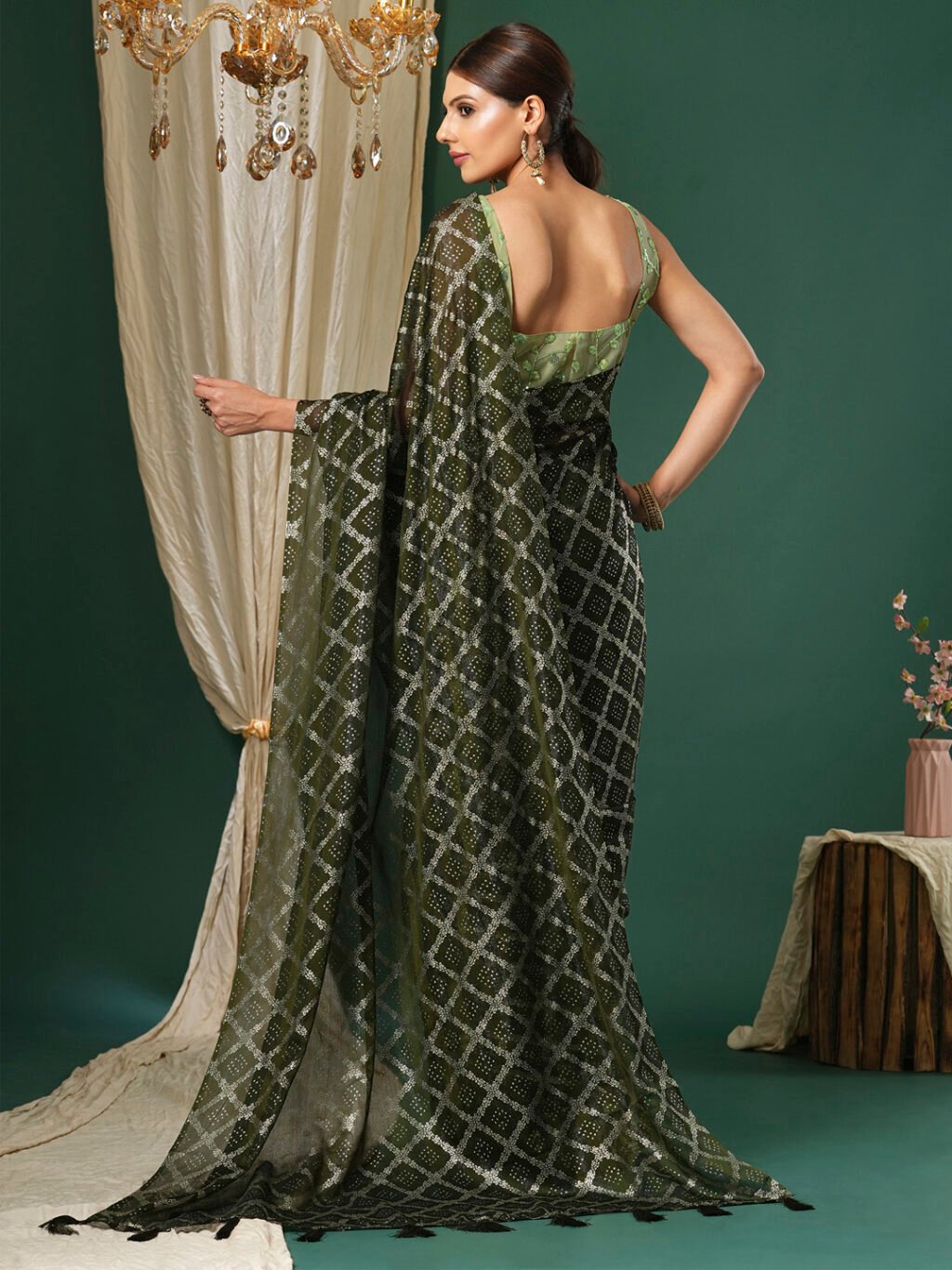 showcasing the beauty and craftsmanship of Silk Saree.