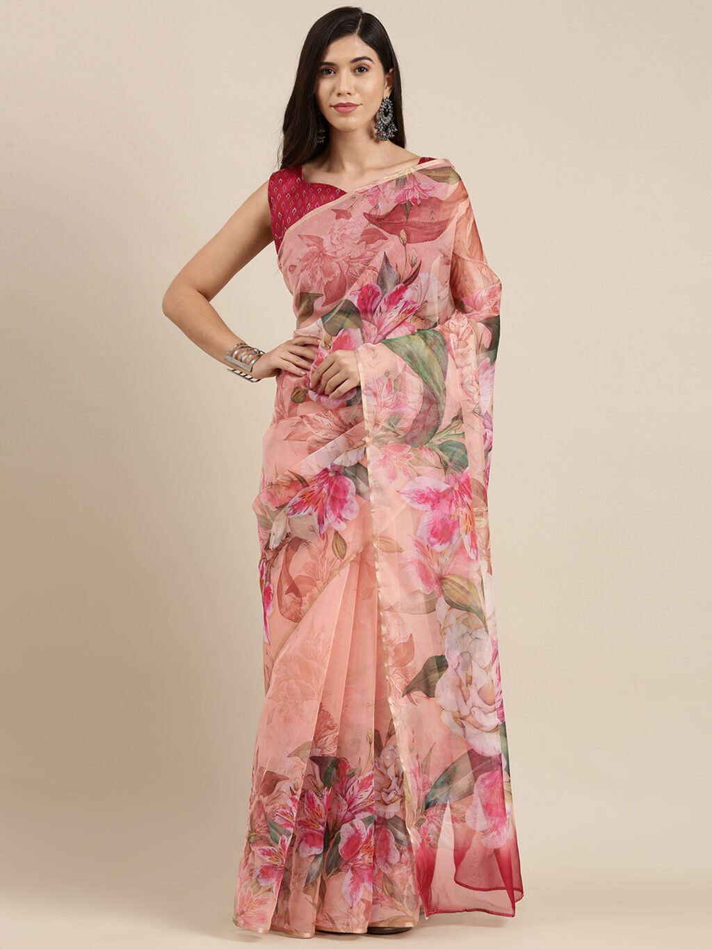 Image of Peach Saree