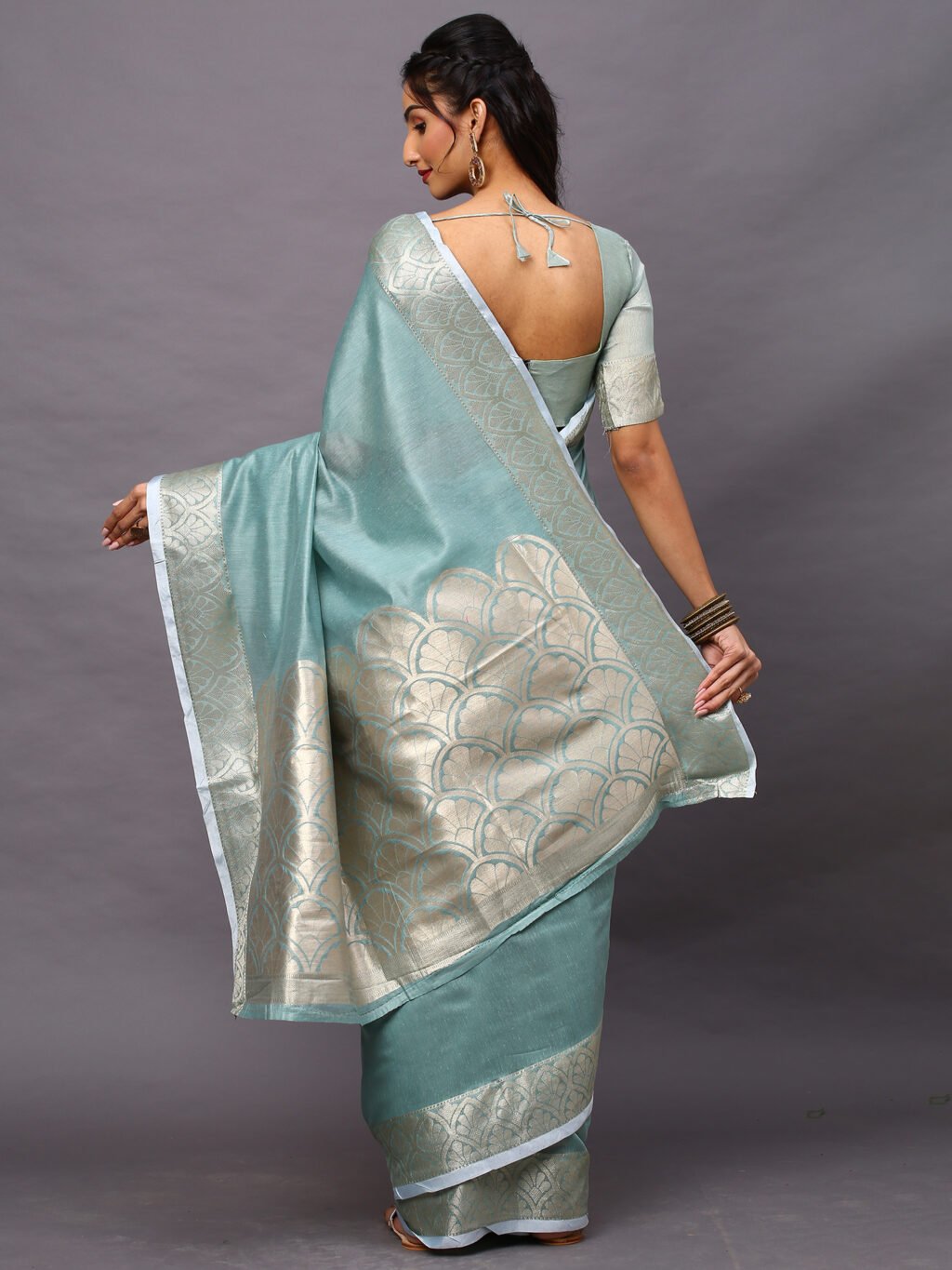 showcasing the beauty and craftsmanship of Festive Saree.