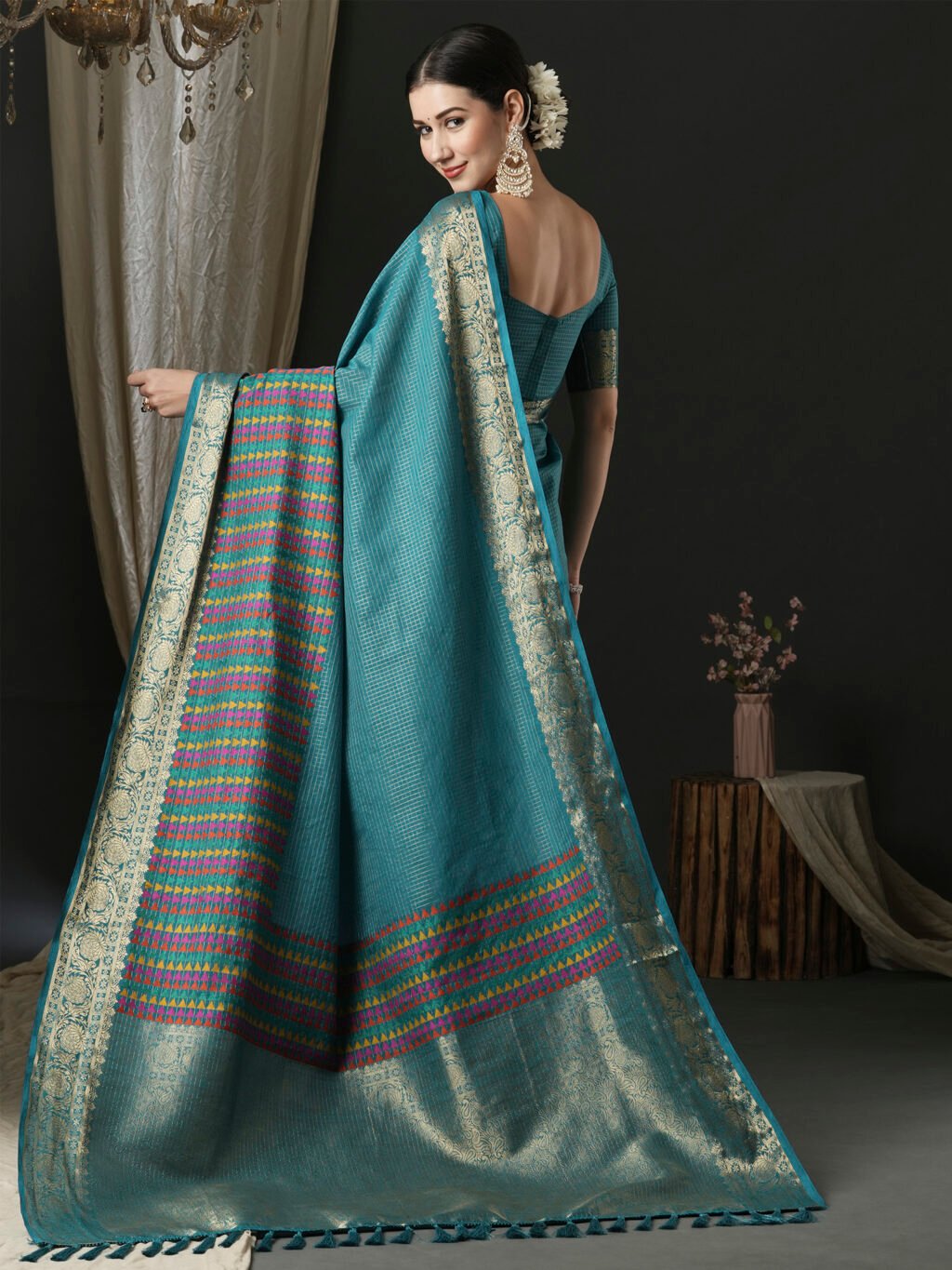 showcasing the beauty and craftsmanship of Traditional Saree.