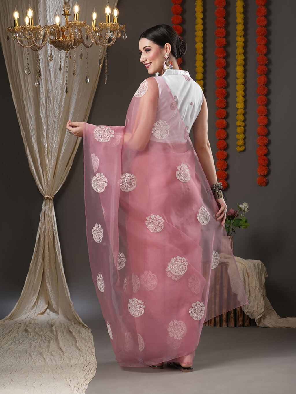 showcasing the beauty and craftsmanship of Silk Saree.