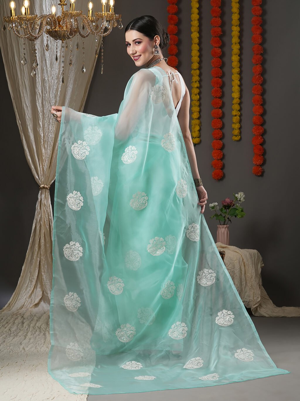 showcasing the beauty and craftsmanship of Silk Saree.