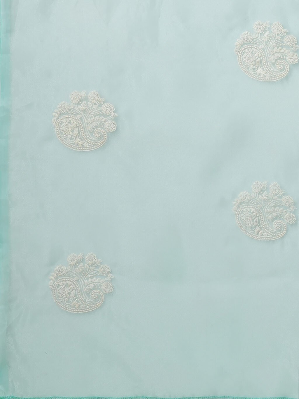 Turquoise Saree - Image 3