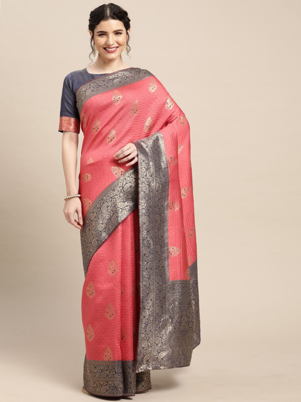 Image of Pink Silk Saree