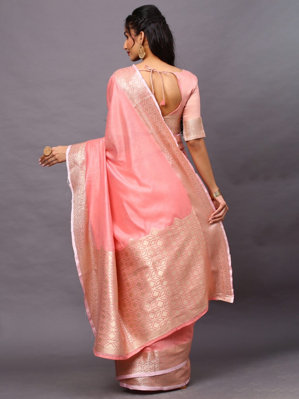 showcasing the beauty and craftsmanship of Silk Saree.