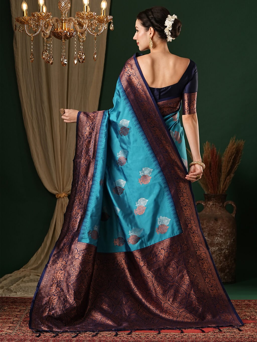 showcasing the beauty and craftsmanship of Silk Saree.