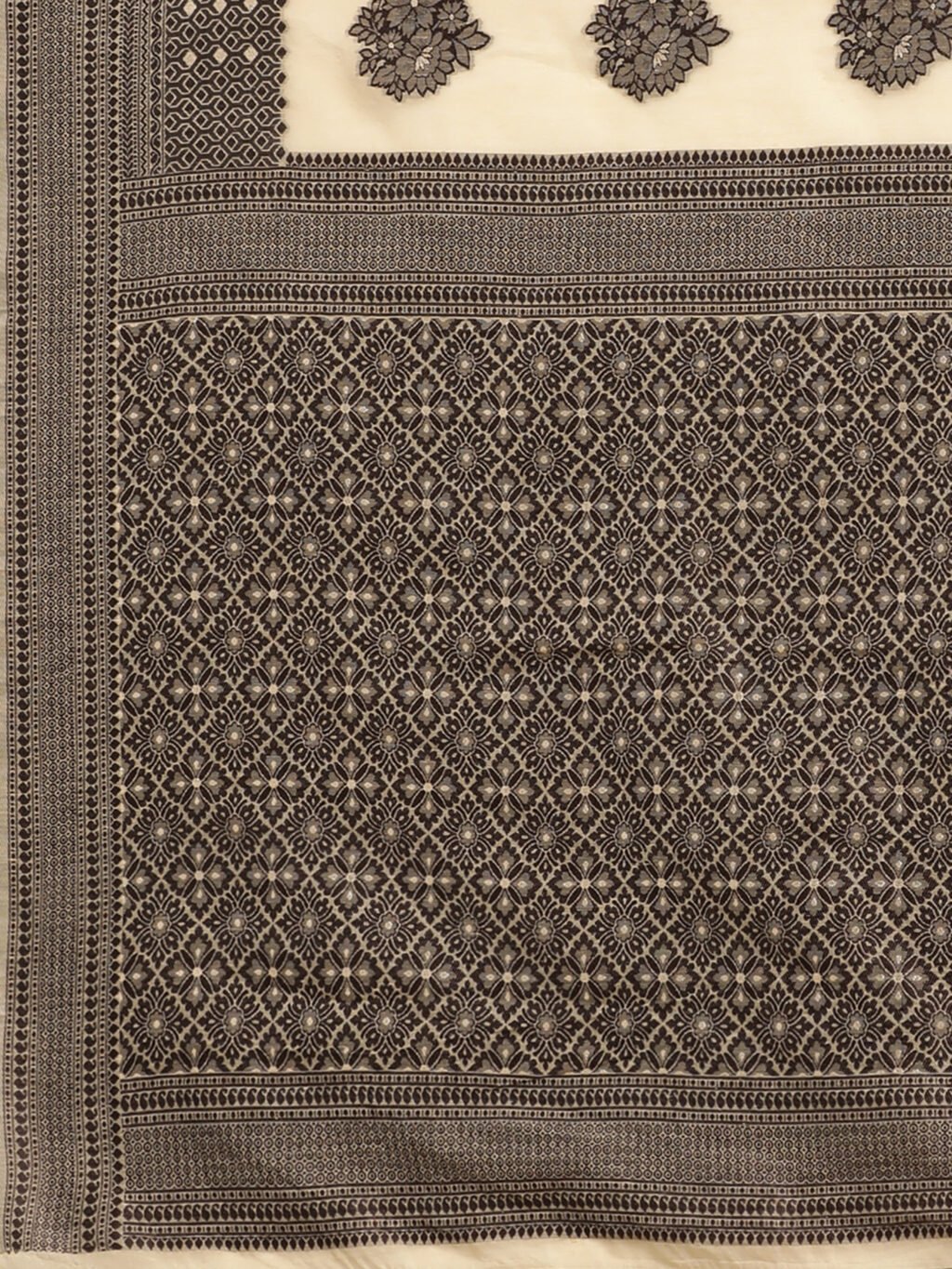 Beige Silk Saree - Image 4