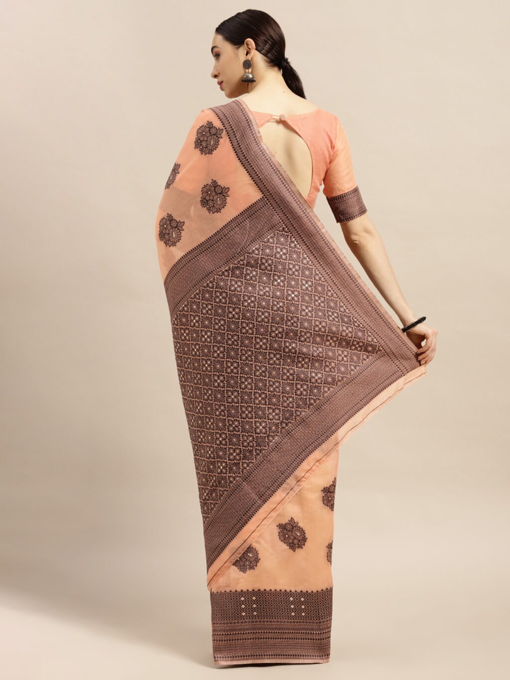 showcasing the beauty and craftsmanship of Silk Saree.