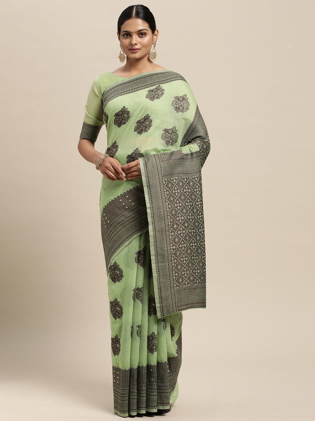 Image of Green Silk Saree