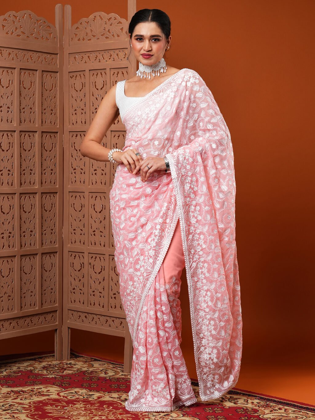 showcasing the beauty and craftsmanship of Silk Saree.