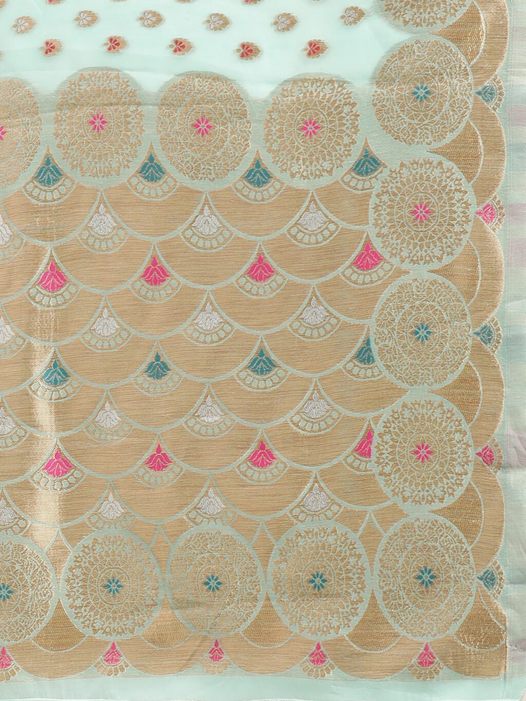 Light Blue Silk Saree - Image 4