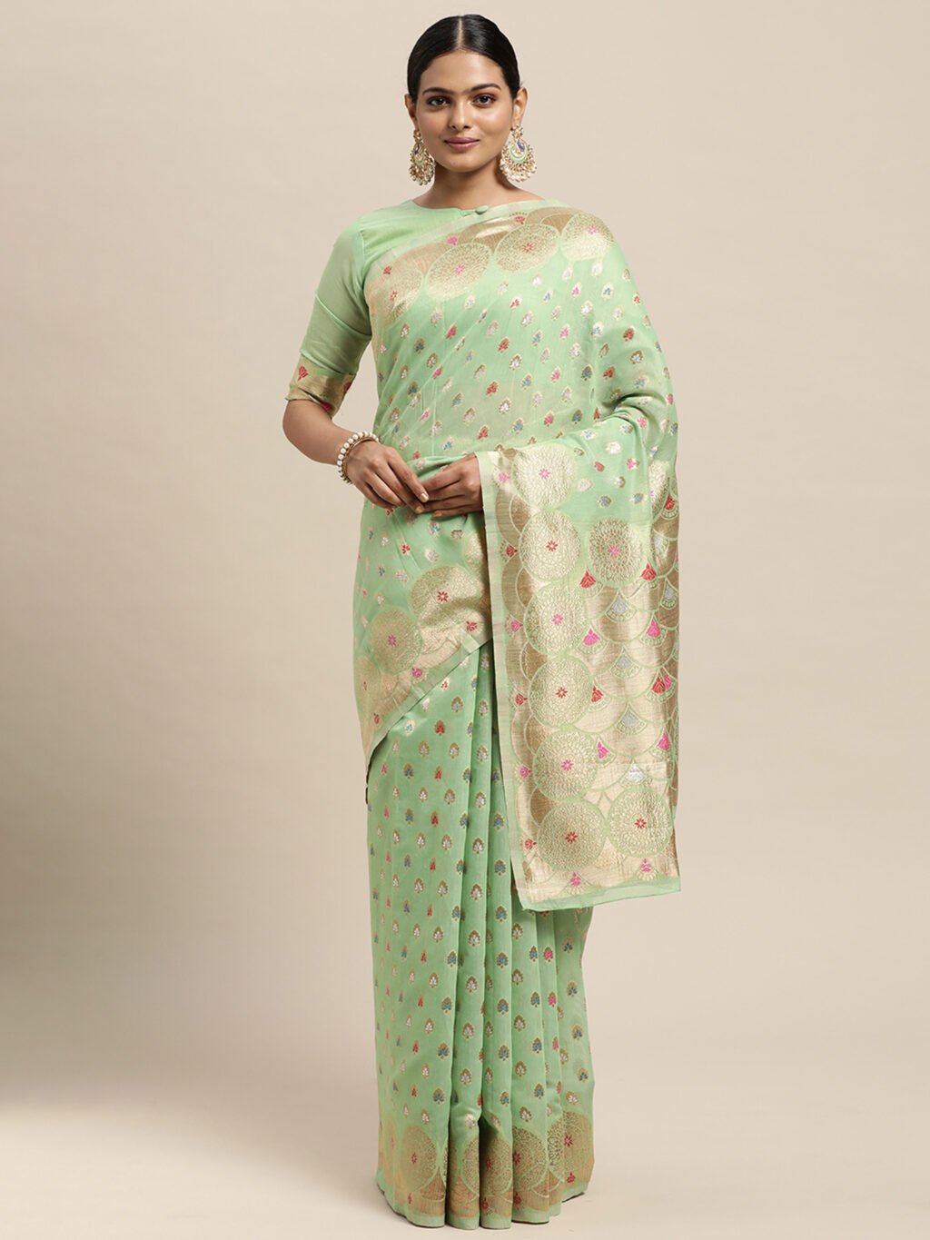 Image of Green Silk Saree