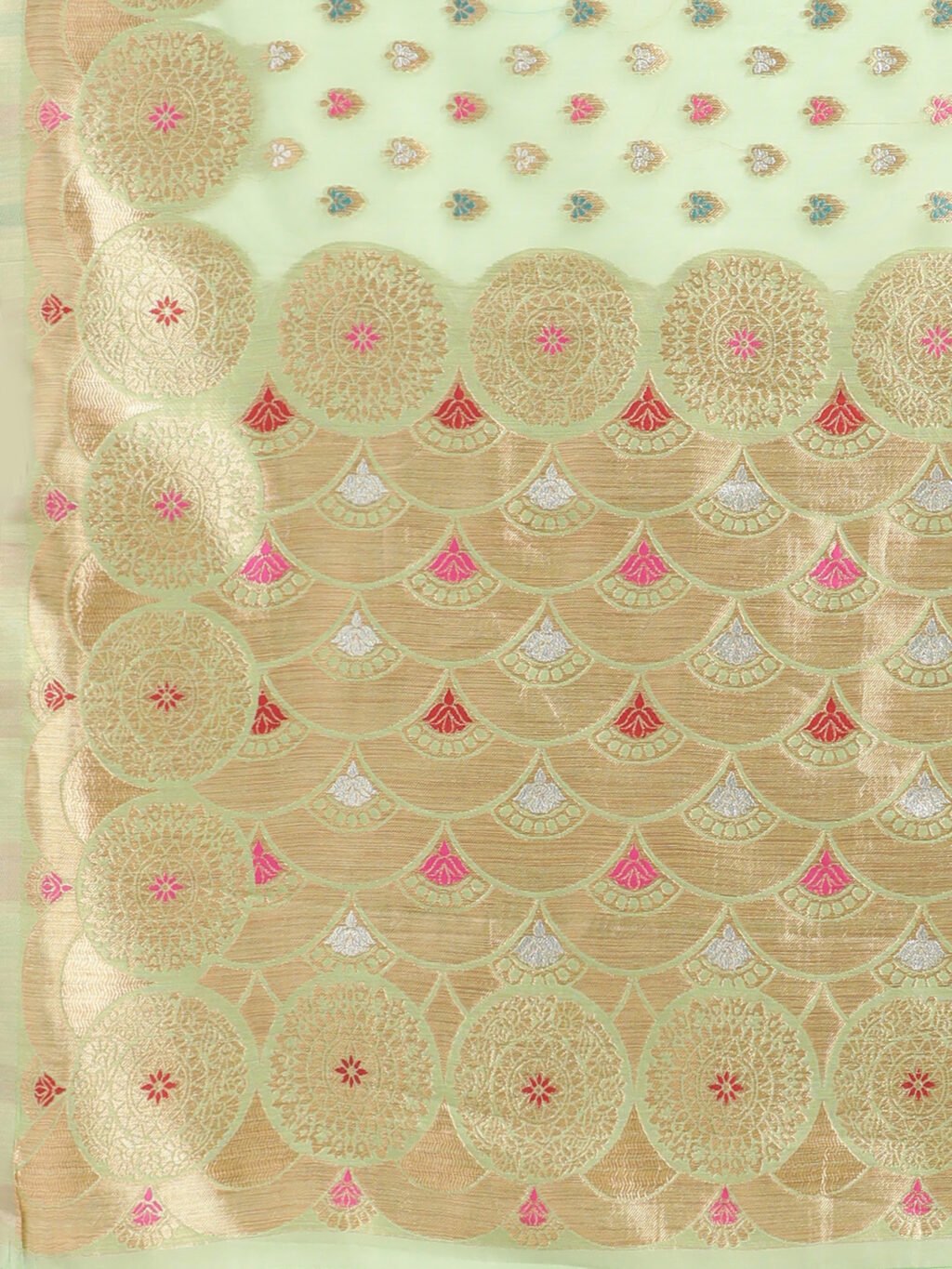 Green Silk Saree - Image 4