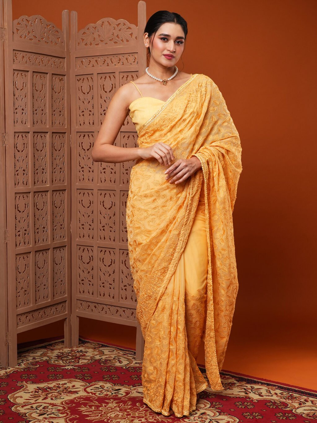 showcasing the beauty and craftsmanship of Silk Saree.