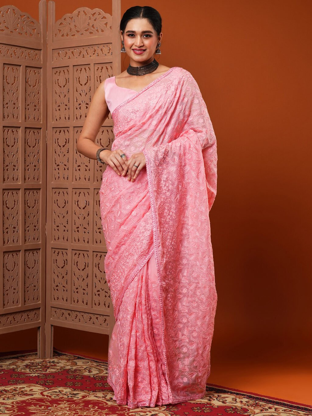showcasing the beauty and craftsmanship of Silk Saree.