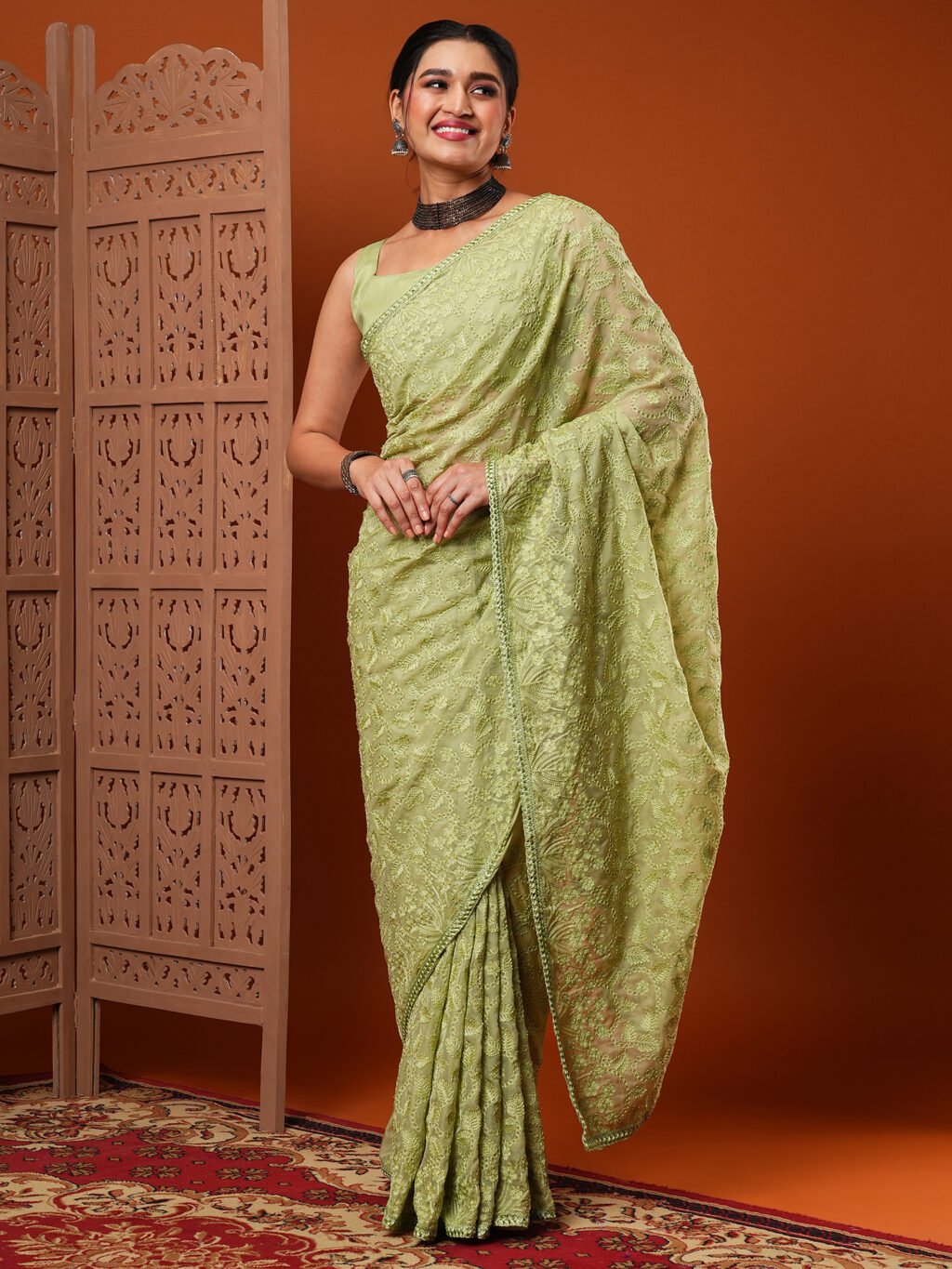 showcasing the beauty and craftsmanship of Festive Saree.