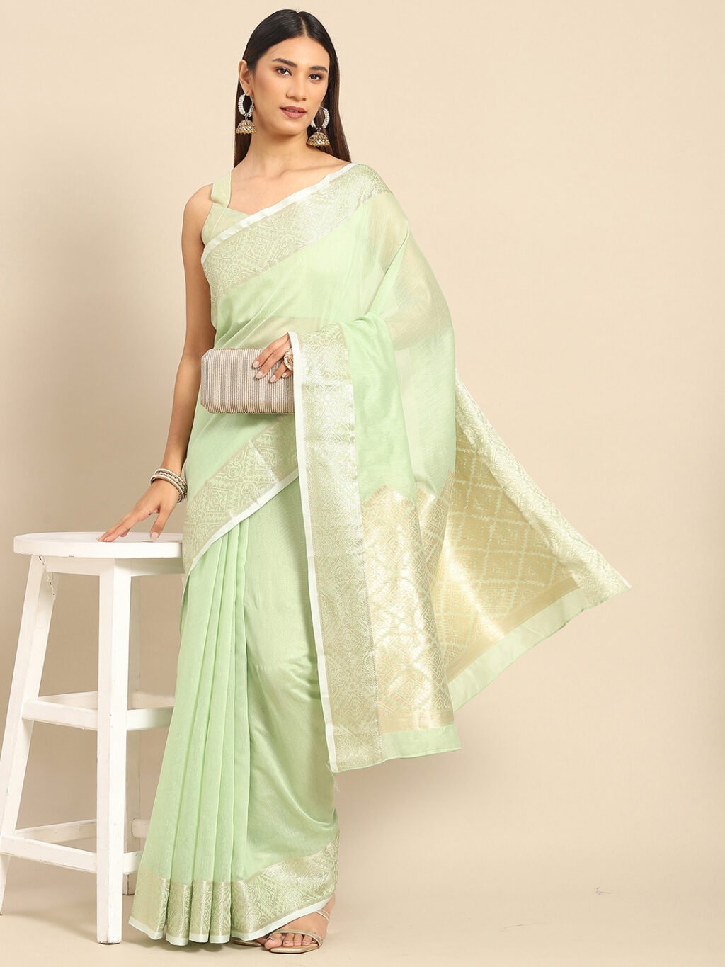 Image of Green Silk Saree