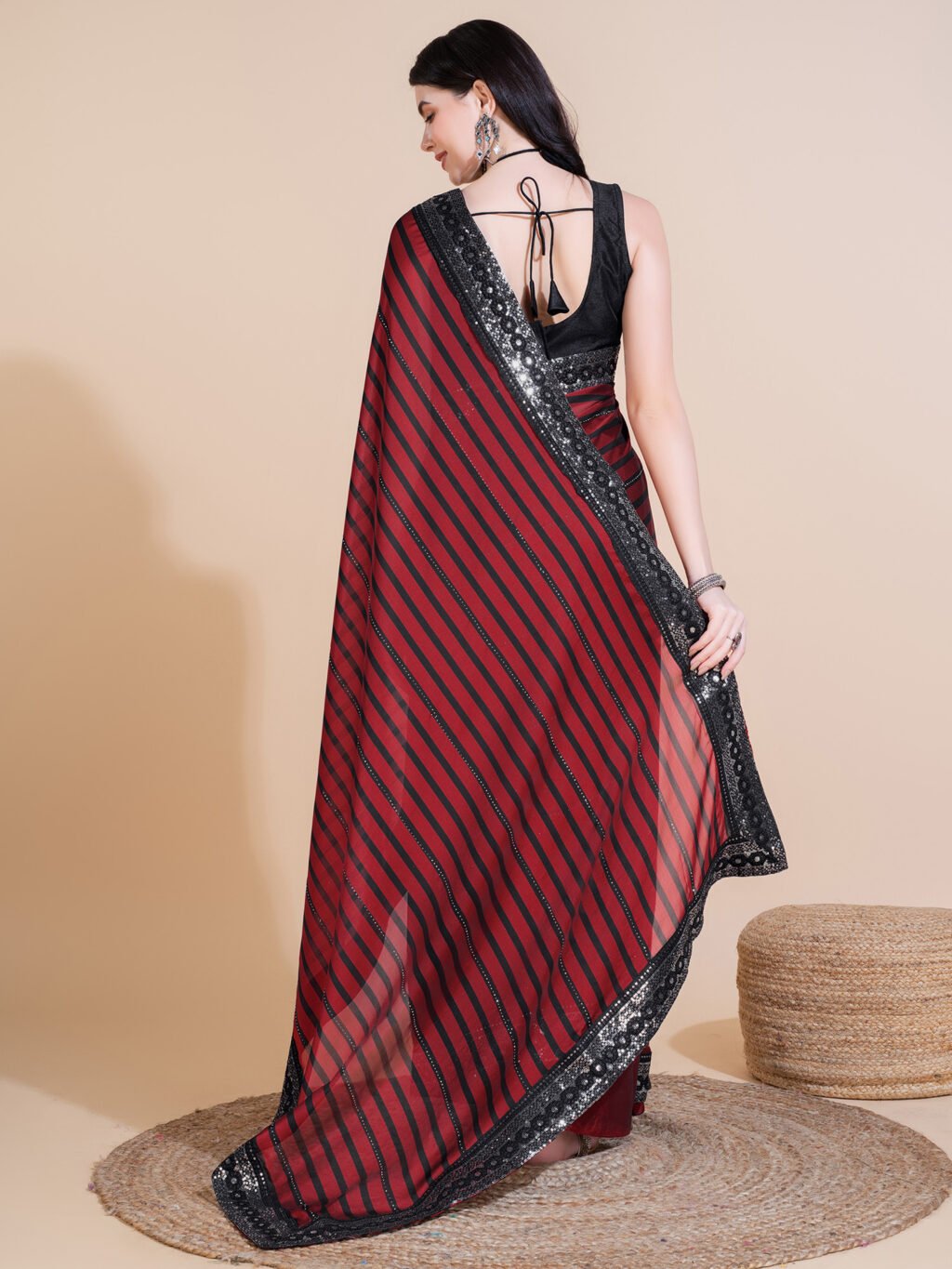 showcasing the beauty and craftsmanship of Party Wear Saree.