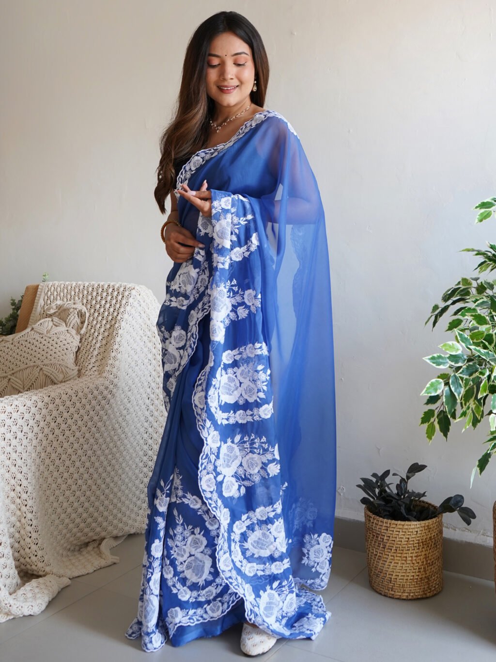 Image of Blue Saree