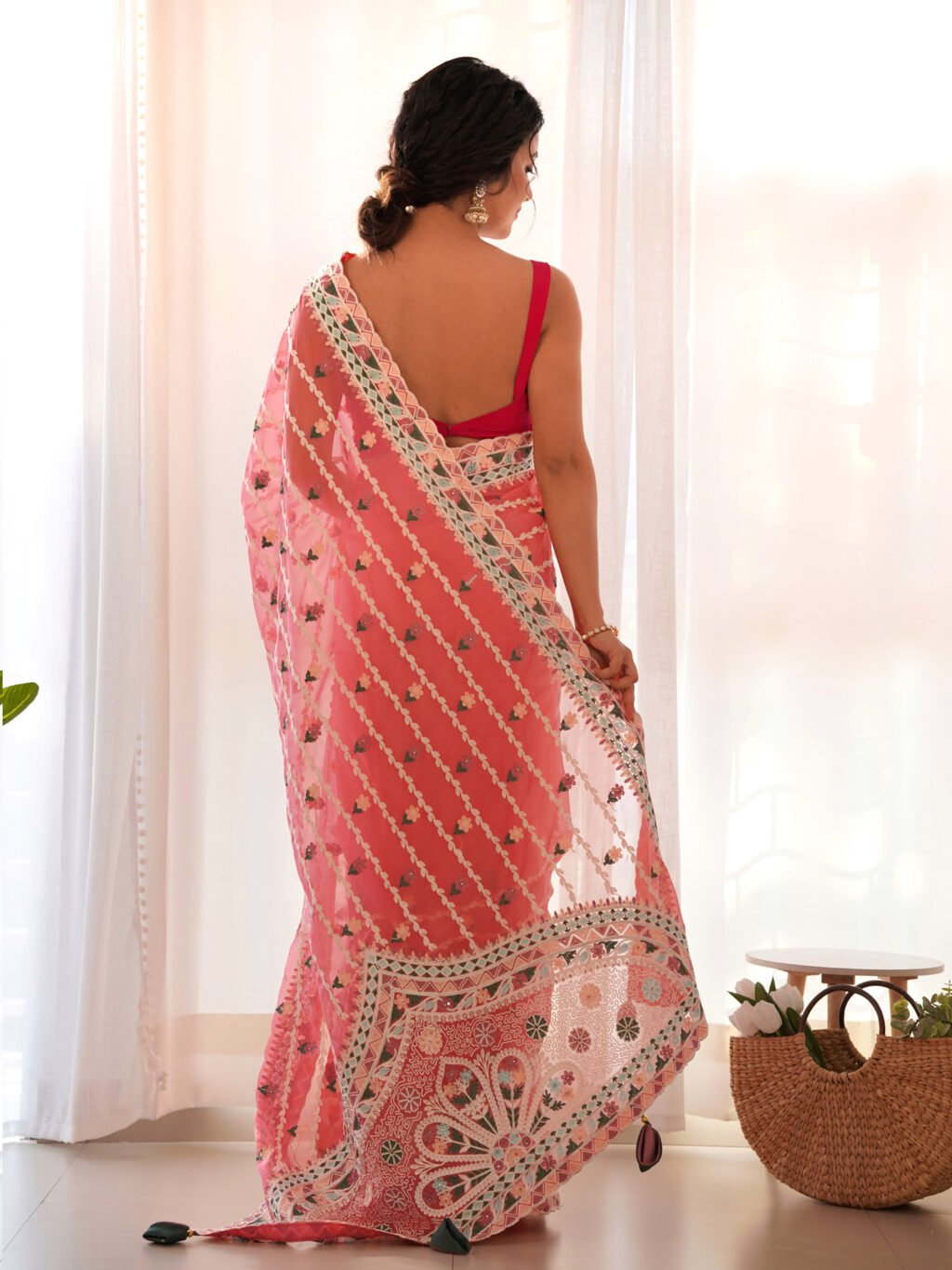 showcasing the beauty and craftsmanship of Silk Saree.