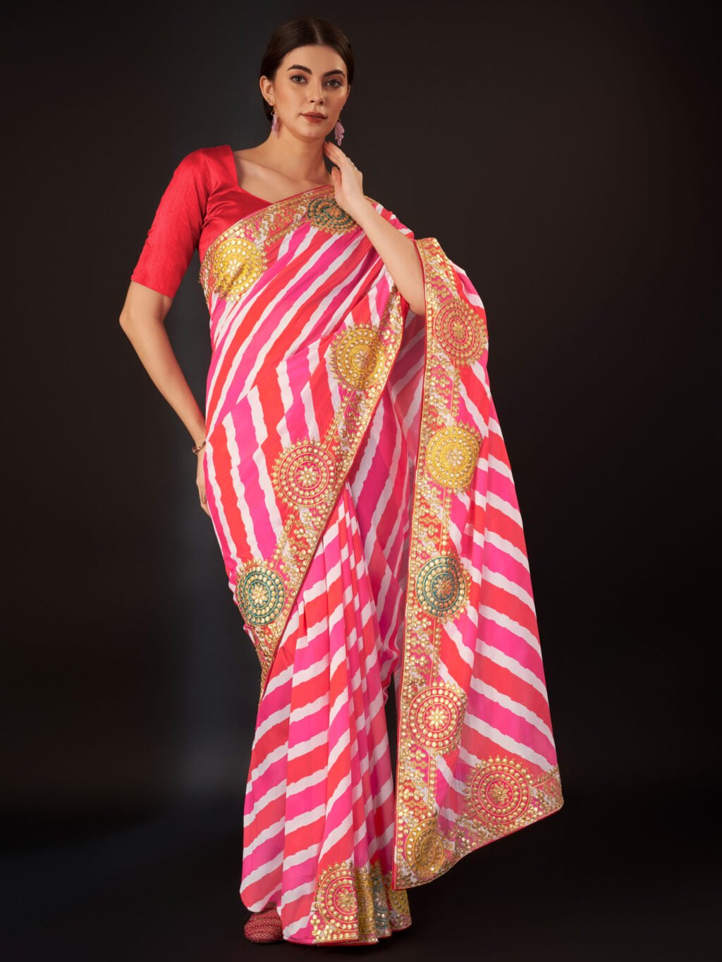 Image of Pink Silk Saree