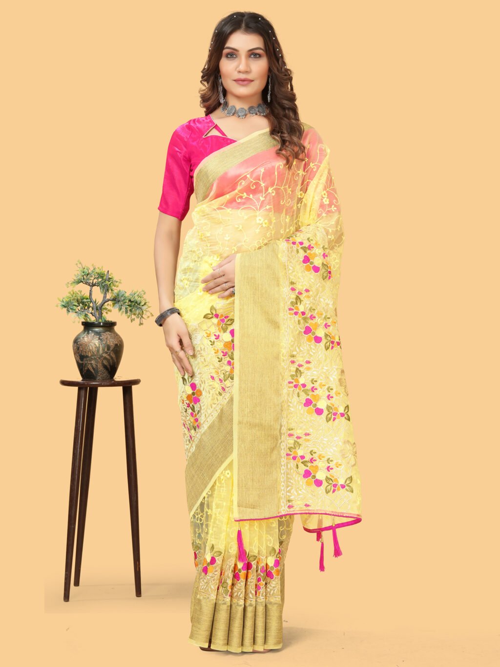 Image of Yellow Saree