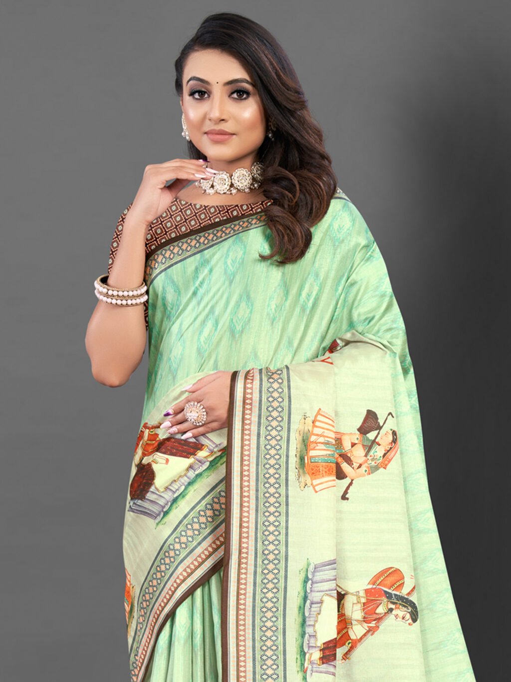 showcasing the beauty and craftsmanship of Designer Saree.