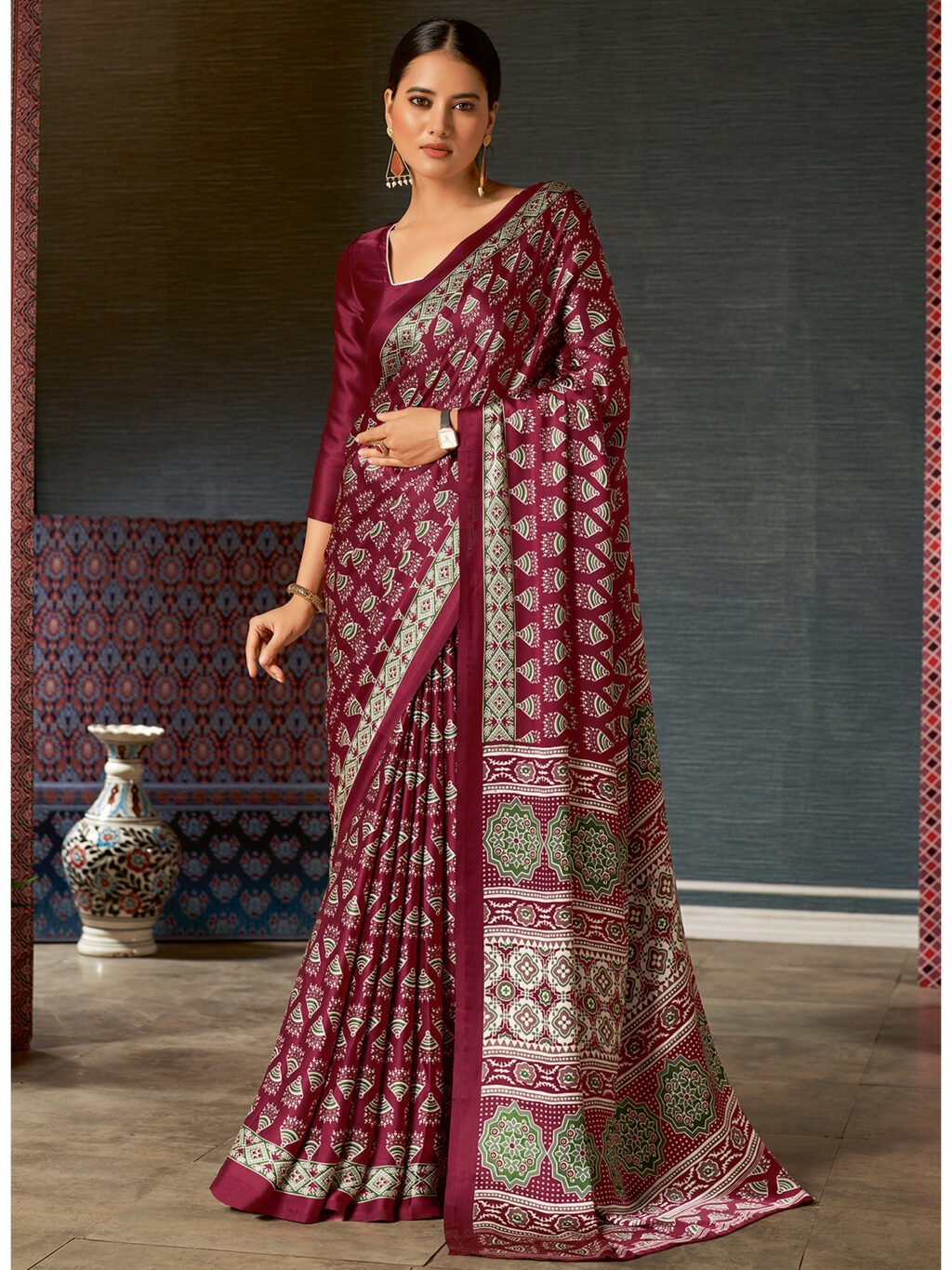 Image of Magenta Saree