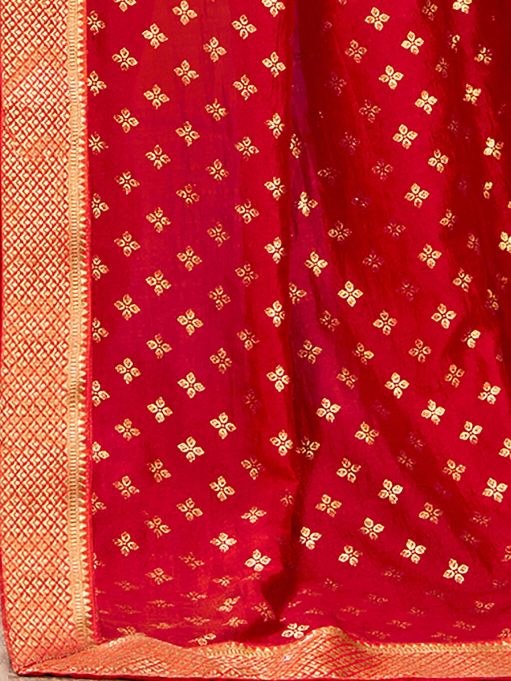 Red Silk Saree - Image 4